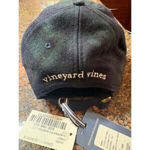 Vineyard Vines Tartan Plaid Green/Navy Wool Baseball Cap/Hat - NWT